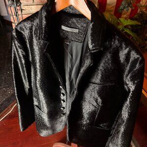 *RARE* $3498 JOHN VARVATOS Calf-Hair Woodward Leather Jacket sz 50